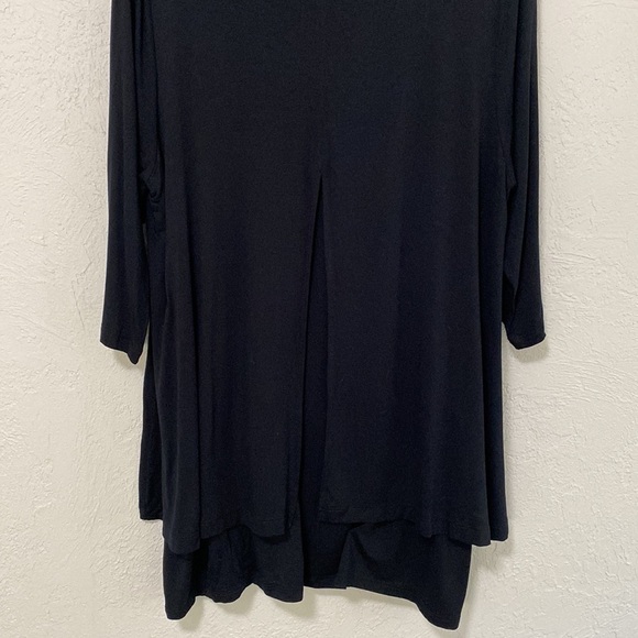 KAREN KANE - DARK BLACK BLOUSE ADORNED WITH TINY SEQUINS, 2 LAYERED- EXC COND B5 - Picture 14 of 15